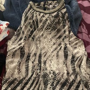 Snake skin halter top style shirt